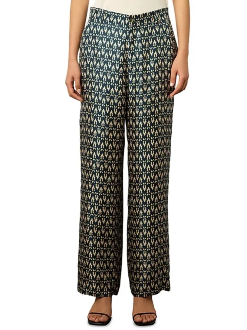$425 GERARD DAREL Chanael Silk Print Flowy Trousers NWT/ FR: 36=US: 4